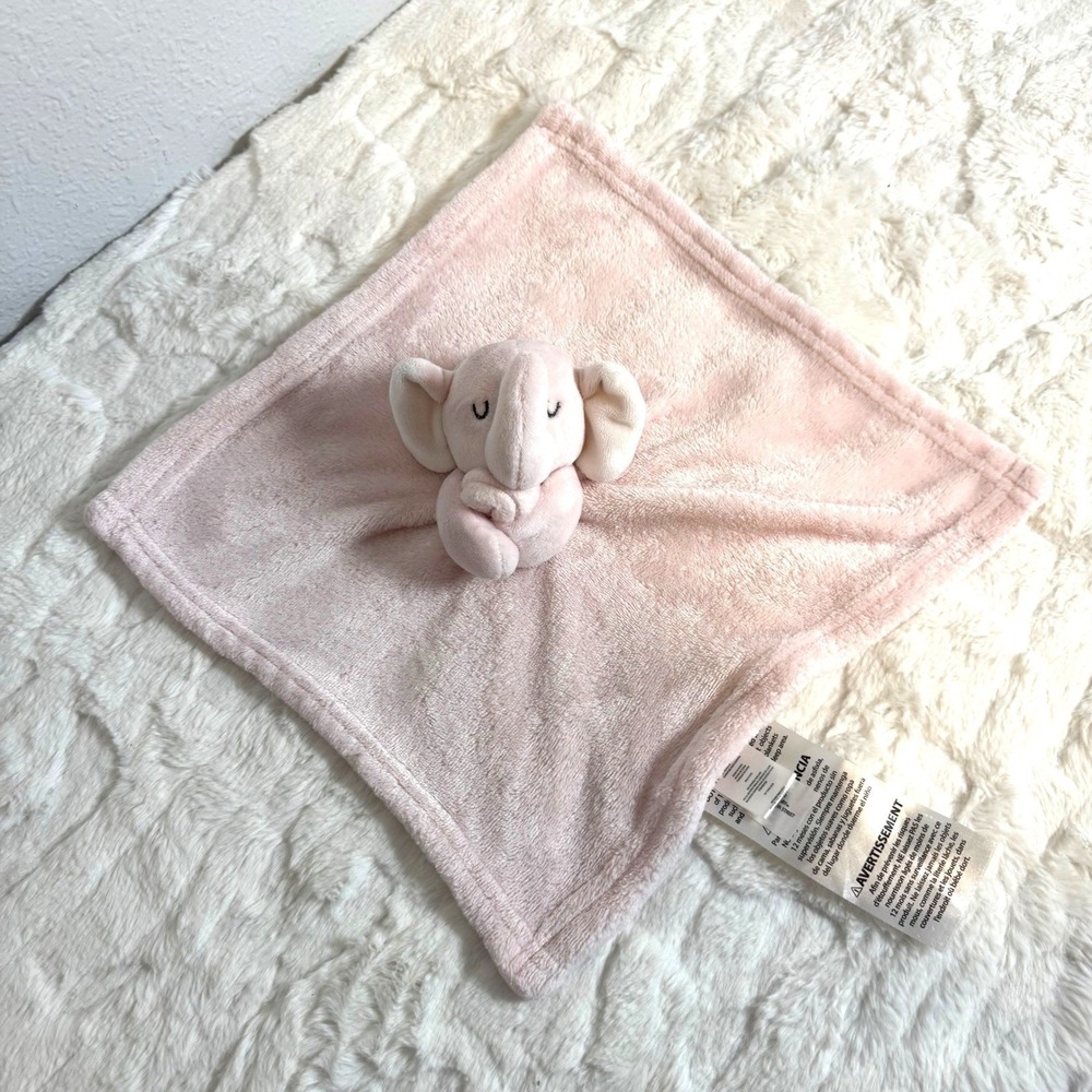 Tahari Baby Pink Elephant Security Blanket Lovey Plush Snuggler